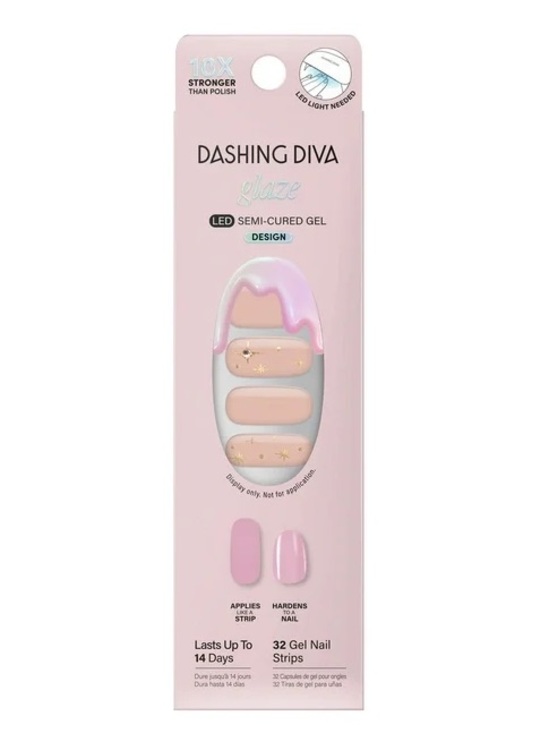 Dashing Diva Other - Dashing Diva GLAZE DESIGN, Semi-Cured Gel Nail Strips - Magnificence, NEW